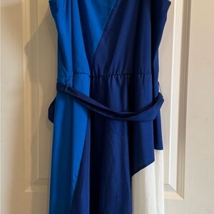 Lane Bryant Blue Asymmetrical Sundress Cocktail